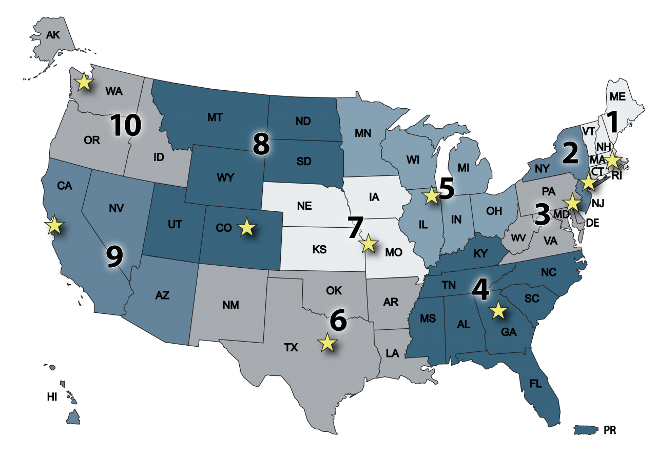 Fta Region Map